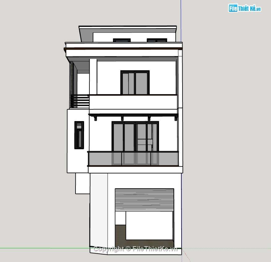 nhà phố 3 tầng,file su nhà phố 3 tầng,su mẫu nhà phố 2 tầng