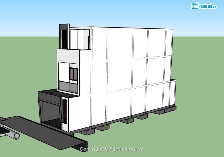 nhà phố 3 tầng,nhà 3 tầng,su nhà phố,sketchup nhà phố,su nhà phố 3 tầng