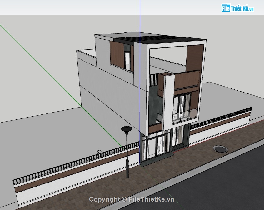 nhà phố 3 tầng,su nhà phố,sketchup nhà phố,su nhà phố 3 tầng