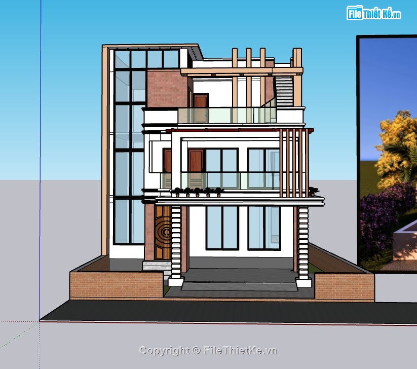 nhà phố 3 tầng,su nhà phố,sketchup nhà phố,su nhà phố 3 tầng,sketchup nhà phố 3 tầng