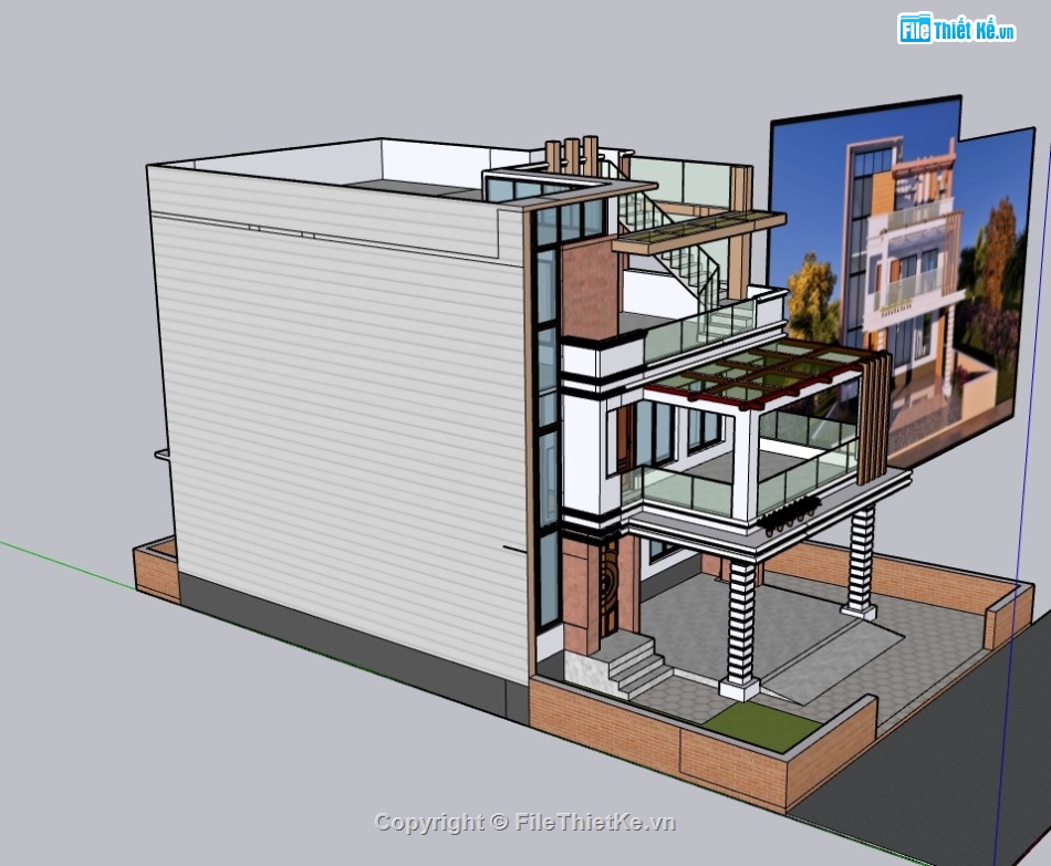 nhà phố 3 tầng,su nhà phố,sketchup nhà phố,su nhà phố 3 tầng,sketchup nhà phố 3 tầng