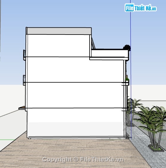 nhà phố,nhà phố 4 tầng,su nhà phố,sketchup nhà phố 4 tầng,sketchup nhà phố