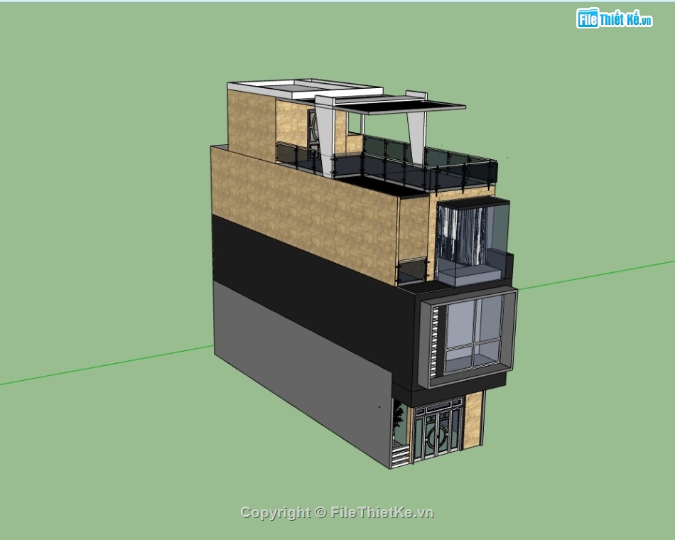 su nhà phố,sketchup nhà phố,nhà phố 4 tầng,su nhà phố 4 tầng,sketchup nhà phố 4 tầng