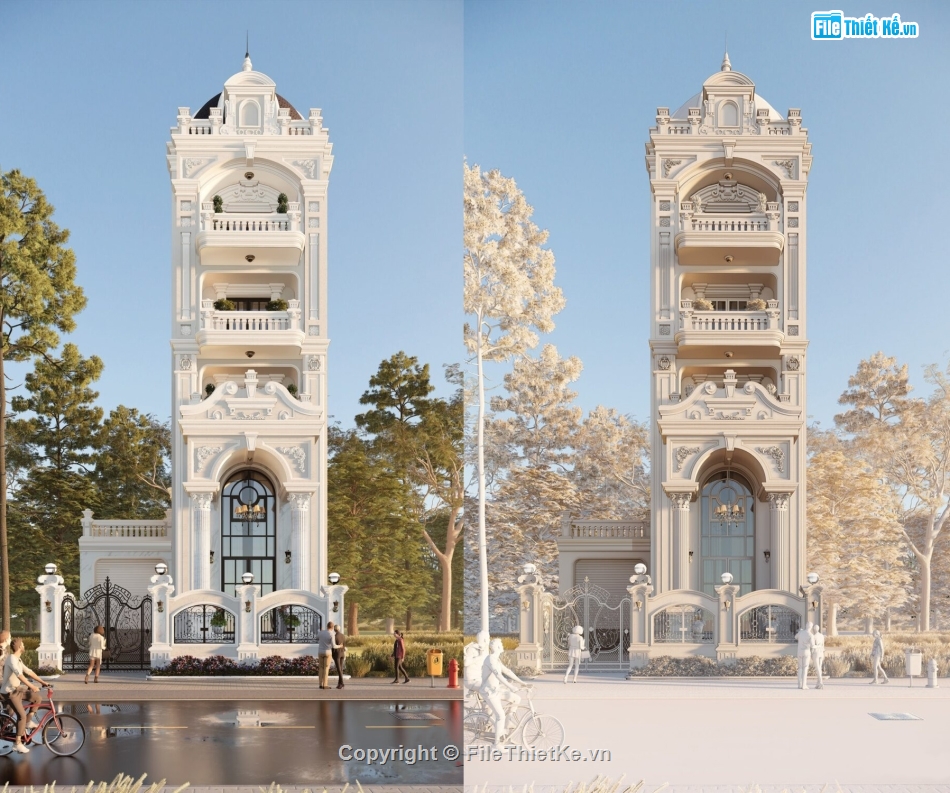 su nhà phố,sketchup nhà phố,su nhà phố 4 tầng,sketchup nhà phố 4 tầng,nhà phố 4 tầng tân cổ điển