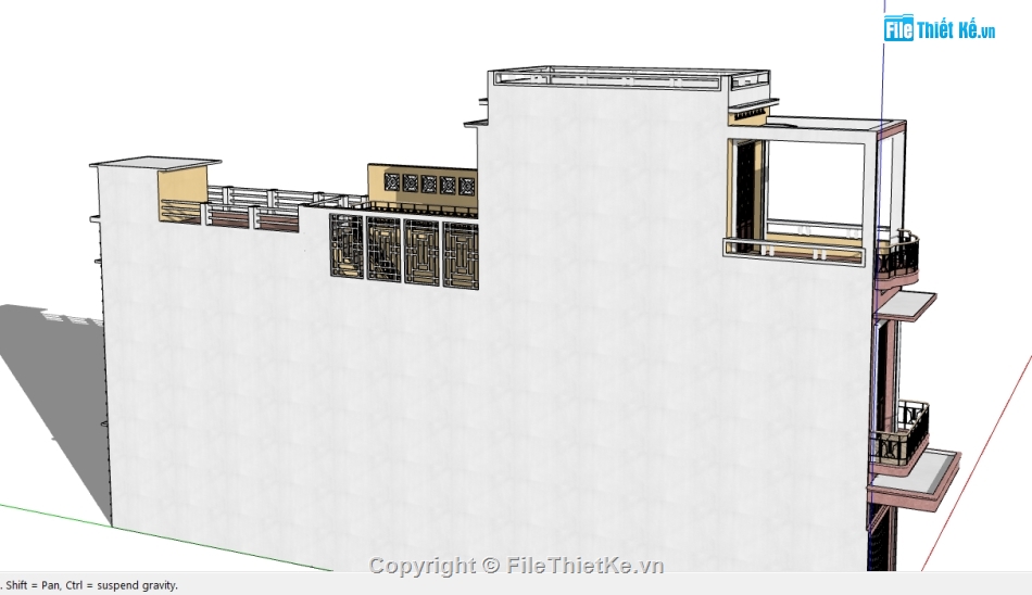 nhà phố file su,model su nhà phố,model sketchup nhà phố,file 3d nhà phố