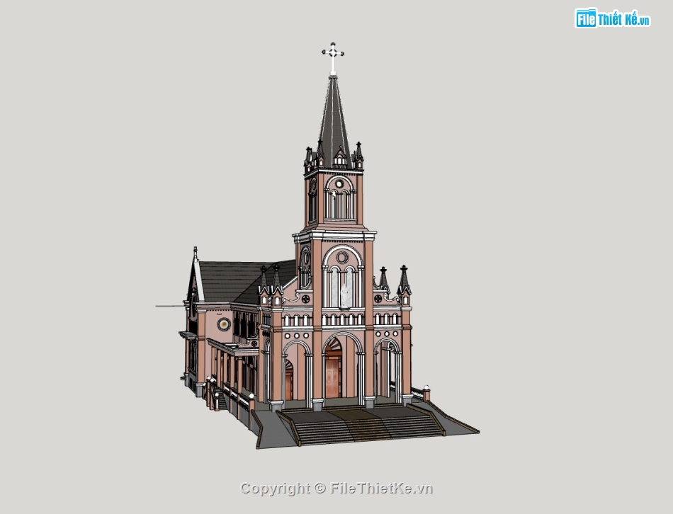 nhà thờ,File su nhà thờ,su nhà thờ,File sketchup nhà thờ