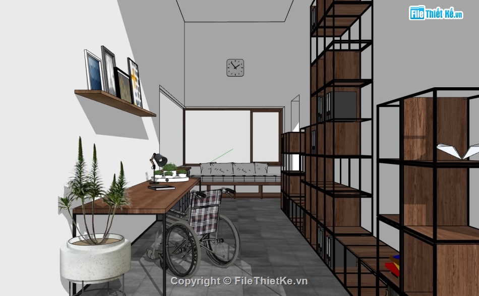 phòng học,su phòng học,sketchup phòng học