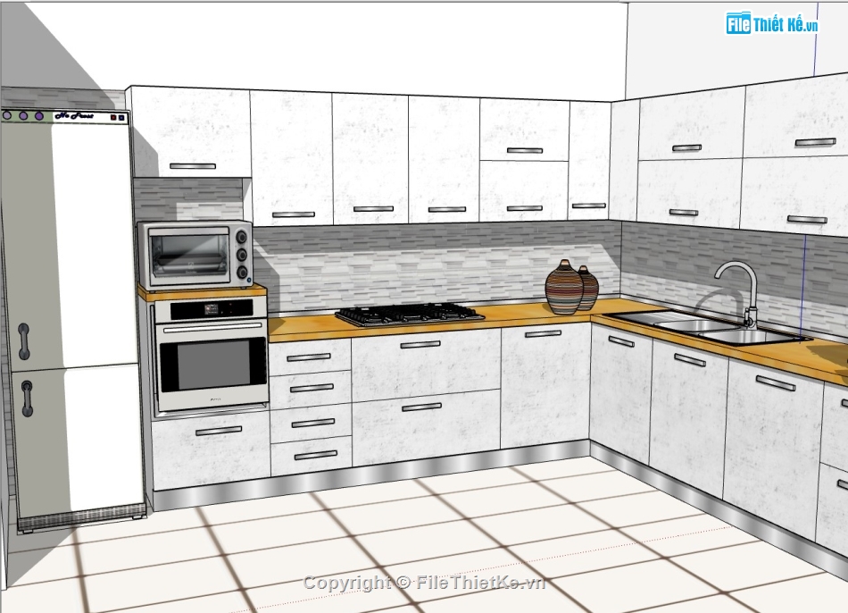 su phòng bếp,sketchup phòng bếp,phòng bếp