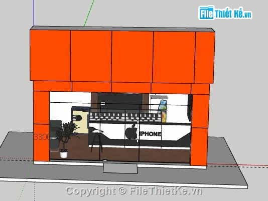 quán điện thoại,Model su quán điện thoại,file su quán điện thoại,quán điện thoại file sketchup