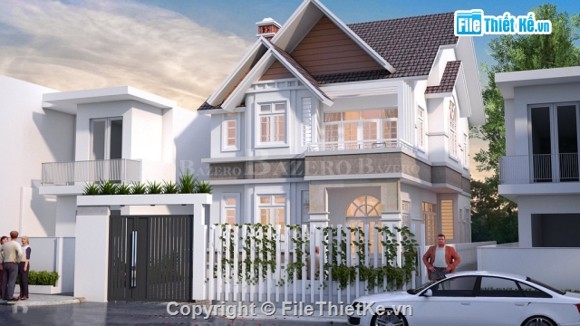 biệt thự 2 tầng,File sketchup biệt thự 2 tầng,sketchup biệt thự 1 tầng,sketchup biệt thự,biệt thự SU,biệt thự sketchup