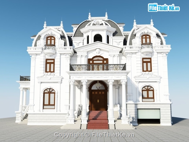 biệt thự sketchup,biệt thự lâu đài,sketchup biệt thự,phối cảnh biệt thự phố,Su biệt thự,lâu đài