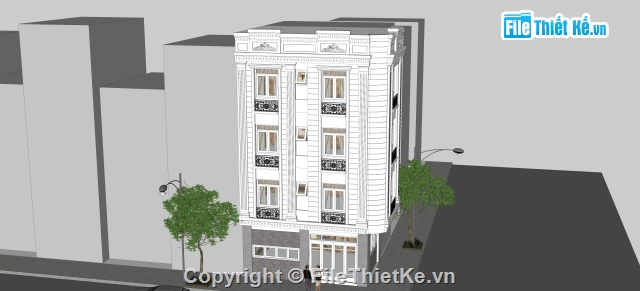 phối cảnh nhà,phối cảnh nhà phố,nhà phố sketchup,sketchup phối cảnh,File sketchup nhà