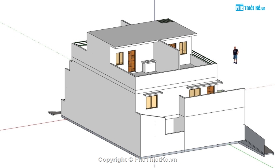 biệt thự 2 tầng,model su biệt thự 2 tầng,phối cảnh biệt thự 2 tầng