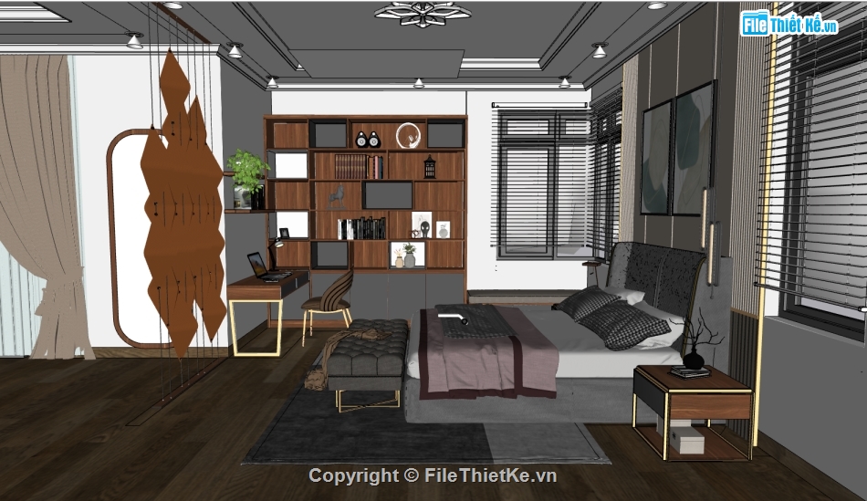 su thiết kế nội thất căn hộ,file sketchup nội thất phòng khách,dựng 3dsu phòng ngủ,mẫu sketchup nội thất