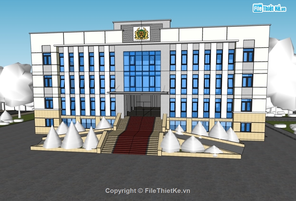 ủy ban nhân dân,File sketchup ủy ban nhân dân,File sketchup ủy ban,uỷ ban nhân dân