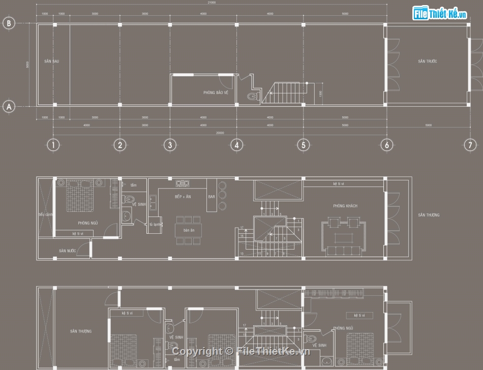 Nhà 3 tầng lệch tầng,nhà phố 3 tầng,file su nhà phố 3 tầng,file cad nhà phố 3 tầng