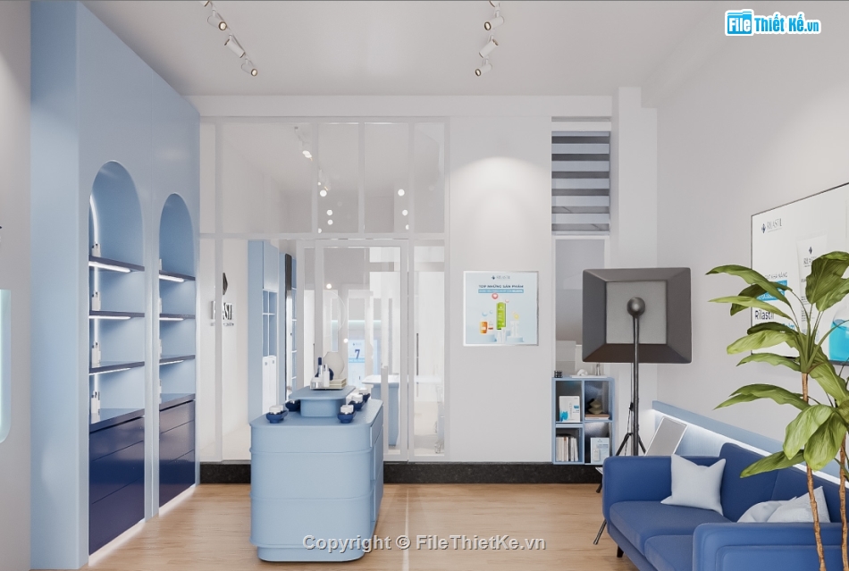 văn phòng,sketchup shop mỹ phẩm,cải tạo nhà ở