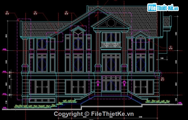 File thiết kế,Thiết kế biệt thự,biệt thự phố,Bản cad thiết kế,biệt thự Đà Lạt