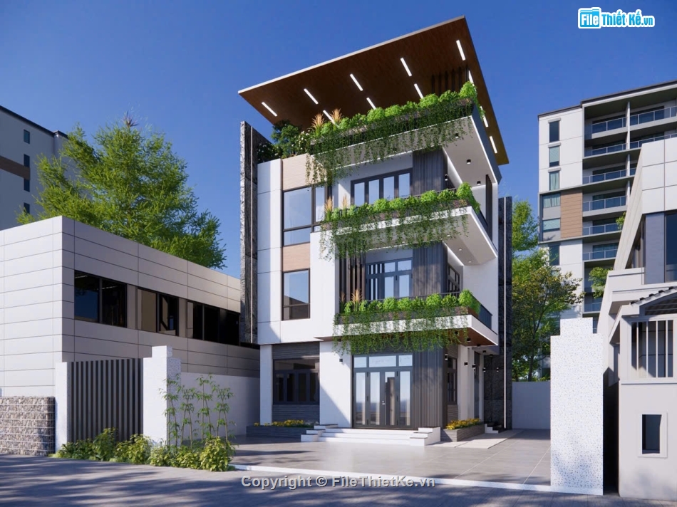 3 tầng,biệt thự 3 tầng,file cad biệt thự 3 tầng
