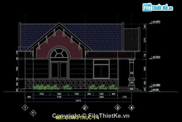thiết kế nhà nông thôn,file thiết kế nhà cấp 4,biệt thự vườn