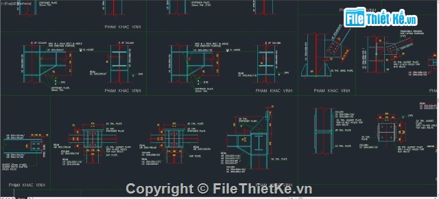 kết cấu nhà thép,kết cấu chi tiết,chi tiết liên kết,chi tiết kết cấu