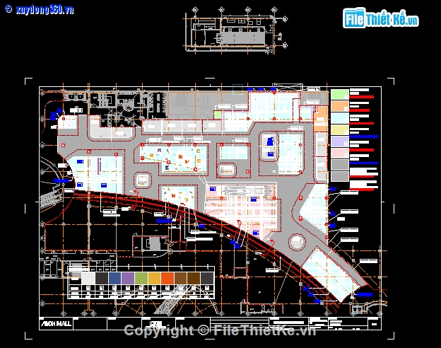 File thiết kế,thiết kế nôi thất,Thiết kế CS Nội Thất footcourt,AEON Long Biên