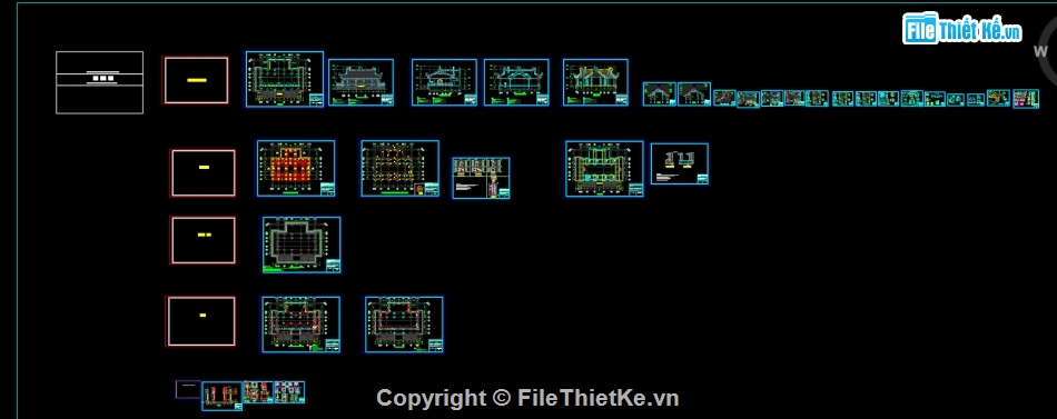 File thiết kế đền chùa autocad,thiết kế autocad chùa đẹp,hồ sơ thiết kế đền chùa