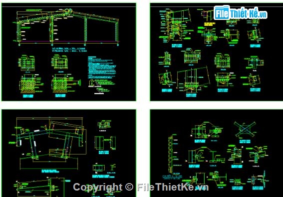 giàn vì kèo,Giàn Vì Kèo 20m,thiết kế giàn vì kèo,cad Giàn Vì Kèo 20m