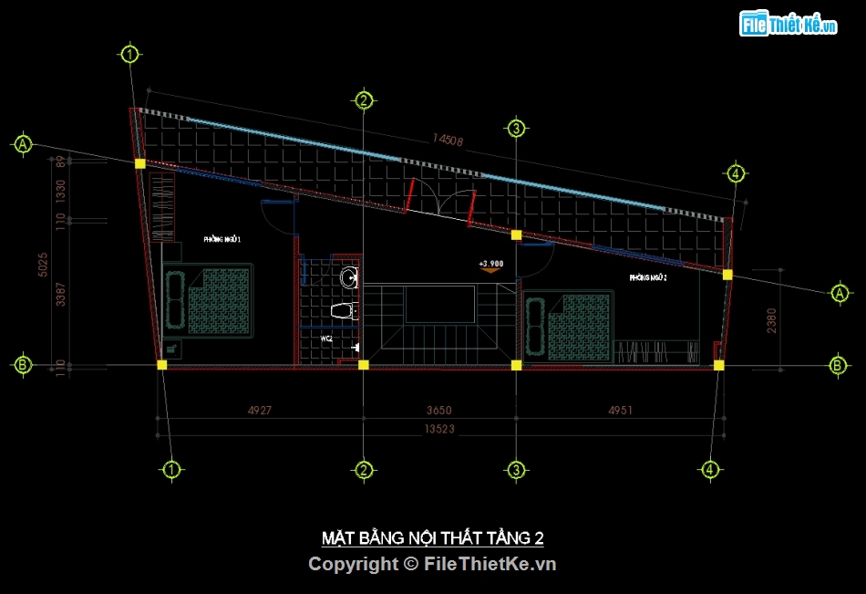 File thiết kế,nhà phố 2 tầng,nhà phố chéo góc,file cad nhà phố 2 tầng,mẫu nhà phố 2 tầng,bản vẽ nhà phố 2 tầng