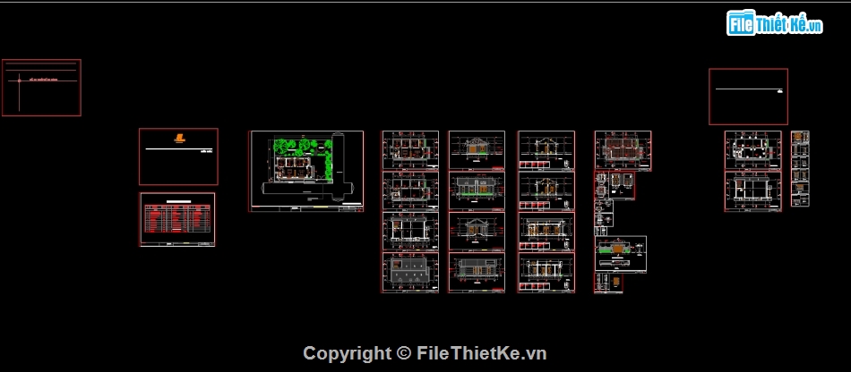 kiến trúc biệt thự,kiến trúc 1  tầng,biệt thự mái thái 1 tầng,file cad biệt thự 1 tầng,bản vẽ biệt thự 1 tầng