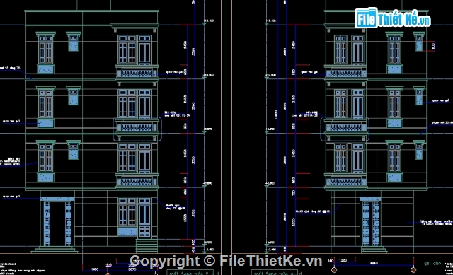 thiết kế nhà 4 tầng,bản vẽ nhà 4 tầng,nhà 4 tầng đẹp