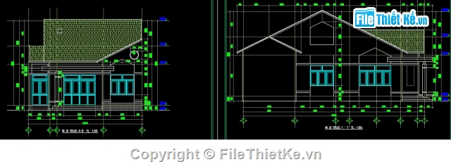 mặt bằng,file cad mặt bằng,mặt cắt ngang,nhà cấp 4,nhà cấp 4 mái thái,nhà cấp 4 đẹp