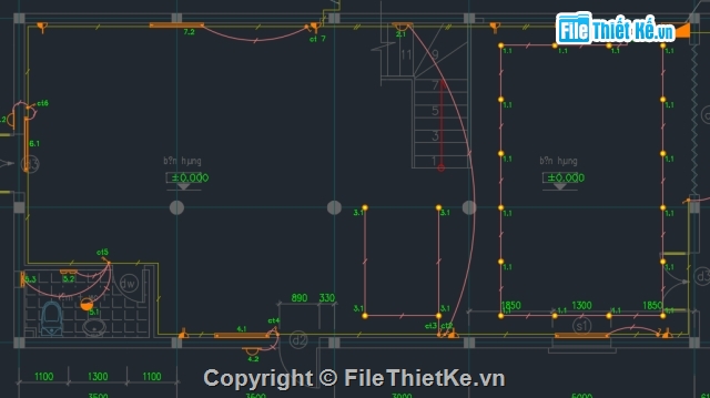 123456,234567,3456789,kiến trúc nhà 3 tầng 1 tum,bản vẽ nhà 7 x 15m