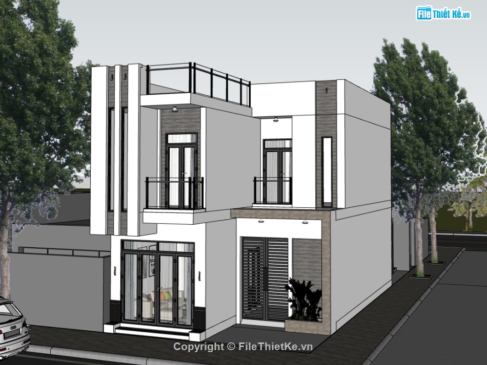 nhà hiện đại,thiết kế nhà 2 tầng,nhà 2 tầng hiện đại,su nhà 2 tầng