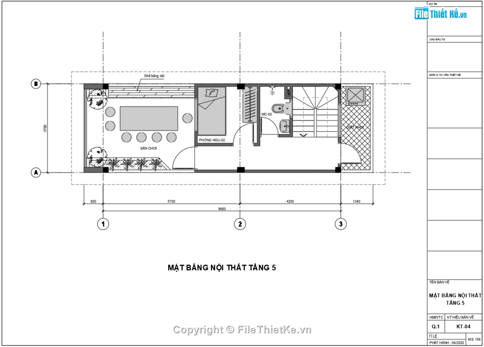 FIle bản vẽ nhà ống 5 tầng,Thiết kế nhà ống 5 tầng đẹp,Bản vẽ cad thiết kế nhà ống đẹp,File cad nhà ống mặt tiền 3.7m,Bản vẽ nhà phố  3.7x10m