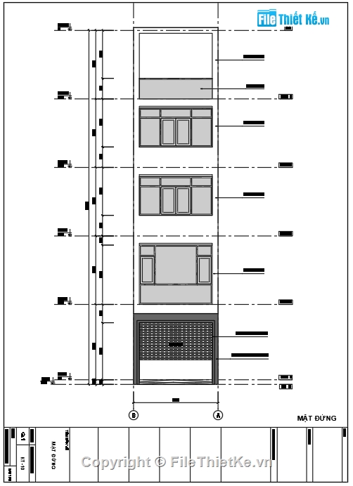 FIle bản vẽ nhà ống 5 tầng,Thiết kế nhà ống 5 tầng đẹp,Bản vẽ cad thiết kế nhà ống đẹp,File cad nhà ống mặt tiền 3.7m,Bản vẽ nhà phố  3.7x10m