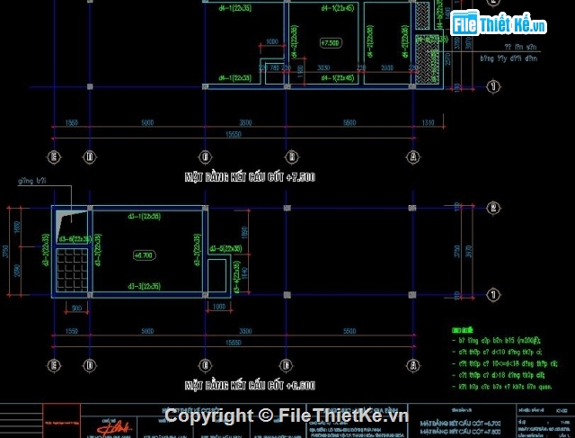 bản vẽ kết cấu,kết cấu nhà phố,nhà phố 4 x 15.8m