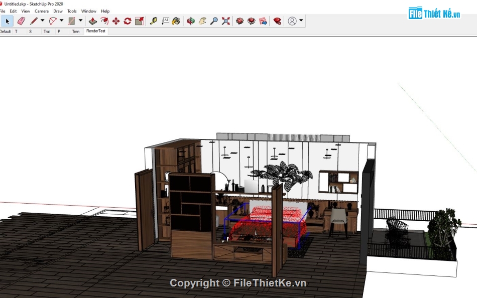 Model Sketchup Phòng ngủ,Phòng ngủ file su,Sketchup phòng ngủ,model phòng ngủ hiện đại,Phòng ngủ skp