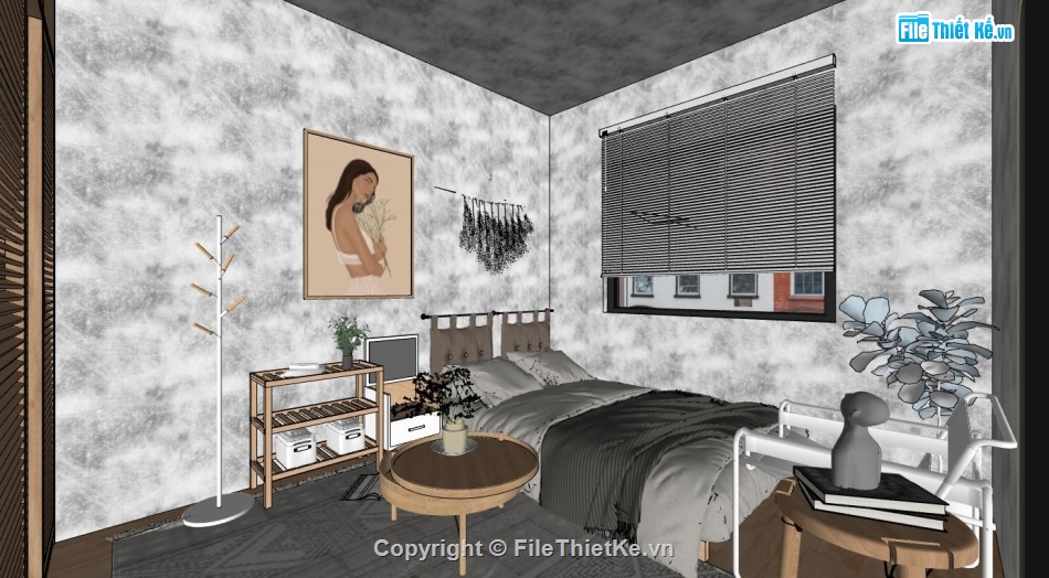 File phòng ngủ,phòng ngủ sketchup,thiết kế phòng ngủ sketchup,File phòng ngủ sketchup,thiết kế phòng ngủ đẹp