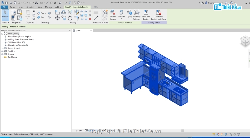 Thư viện revit bếp,revit nhà bếp,revit thư viện bếp,bộ thư viện tủ bếp revit,mẫu tủ bếp revit