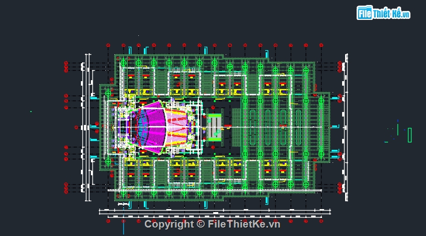 trung tâm hội nghị,file cad trung tâm hội nghị,bản vẽ trung tâm hội nghị