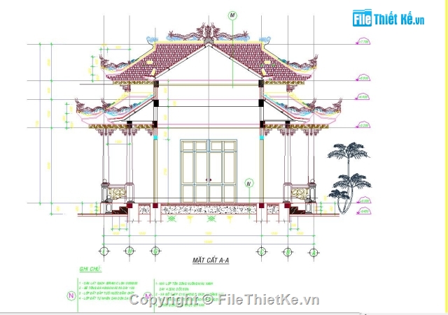 thiết kế chùa miếu,đình chùa cổ,đình chùa,chùa bảo sơn,chùa 13x24.5m