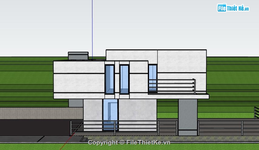 Biệt thự 2 tầng,model su biệt thự 2 tầng,biệt thự 2 tầng file su,sketchup biệt thự 2 tầng,biệt thự 2 tầng sketchup