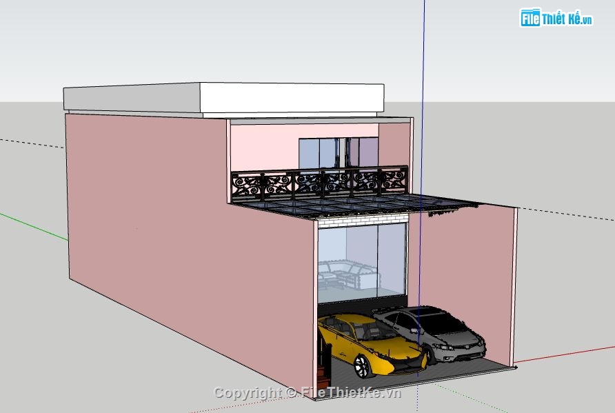 Nhà phố 2 tầng,model su nhà phố 2 tầng,file su nhà phố 2 tầng,file sketchup nhà phố 2 tầng,nhà phố 2 tầng file sketchup