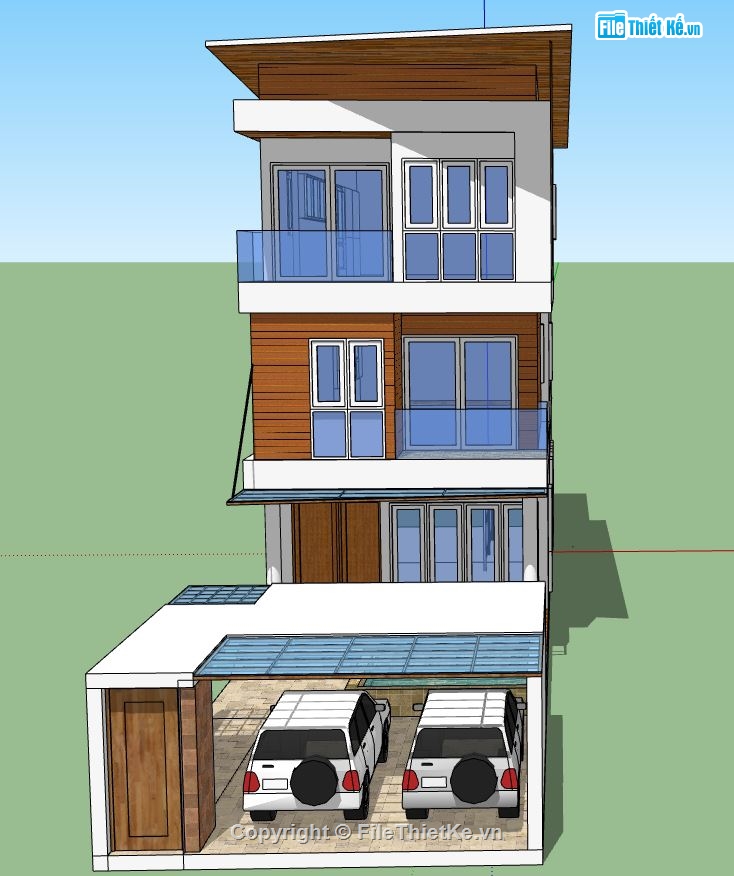 sketchup mẫu nhà phố 3 tầng,mẫu nhà 3 tầng,mẫu nhà phố 3 tầng,nhà phố sketchup