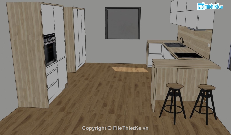 phòng bếp sketchup,nội thất phòng bếp,sketchup nội thất phòng bếp,sketchup nội thất bếp
