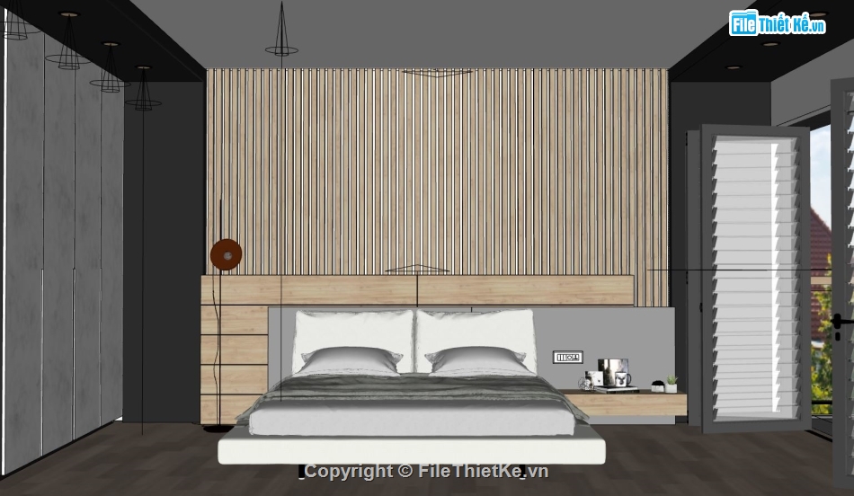 nội thất phòng ngủ,mẫu nội thất phòng ngủ sketchup,sketchup nội thất phòng ngủ,file sketchup nội thất phòng ngủ