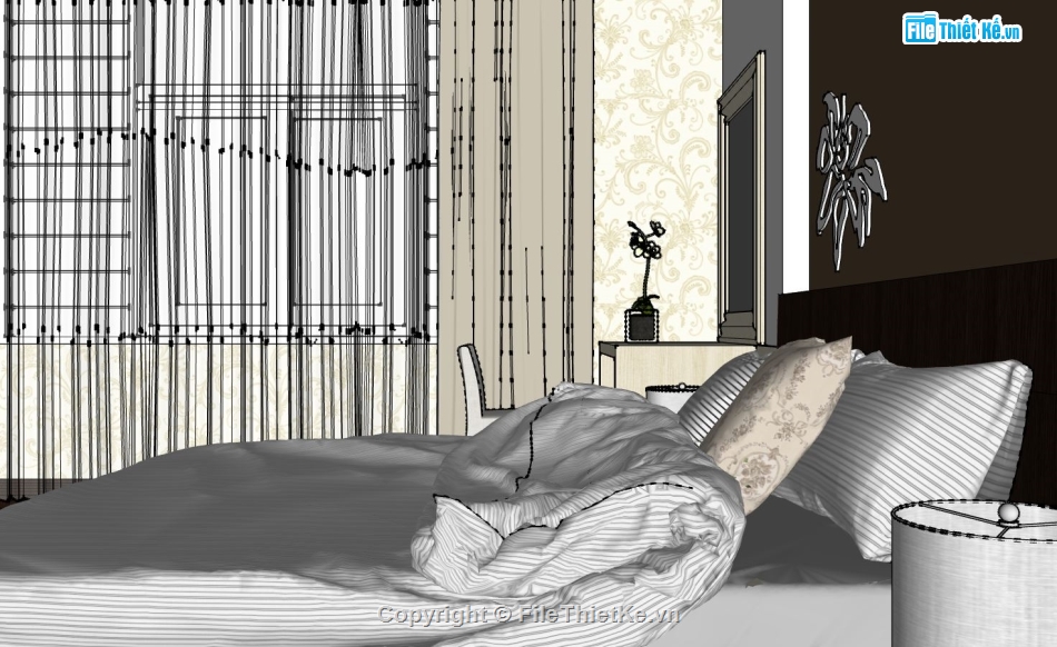 nội thất phòng ngủ,sketchup nội thất,sketchup nội thất phòng ngủ,mẫu nội thất phòng ngủ sketchup,phòng ngủ sketchup