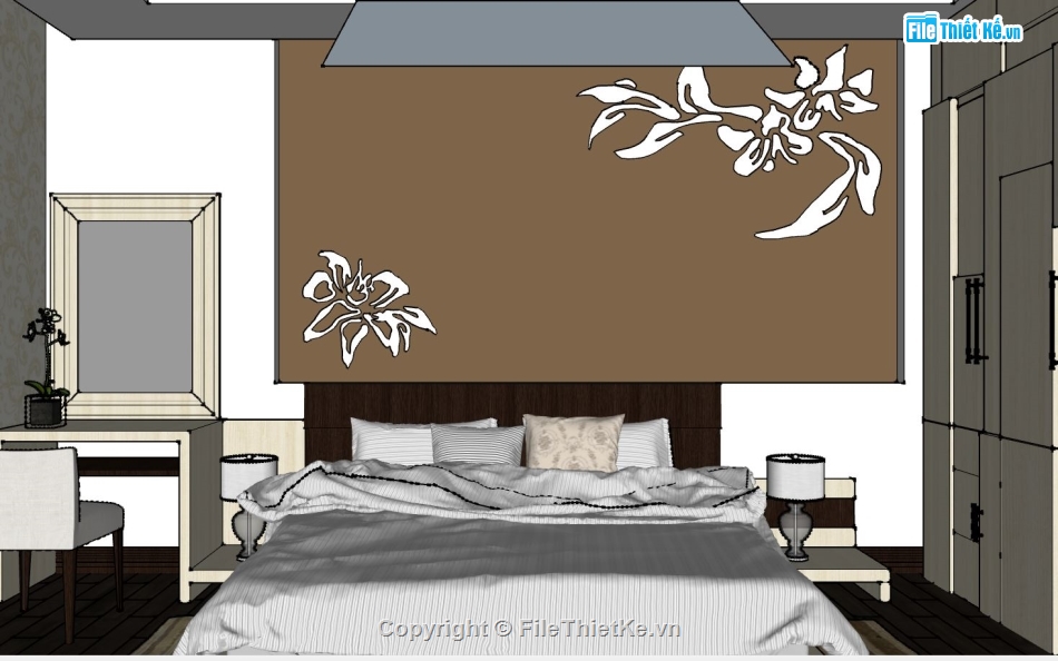 nội thất phòng ngủ,sketchup nội thất,sketchup nội thất phòng ngủ,mẫu nội thất phòng ngủ sketchup,phòng ngủ sketchup