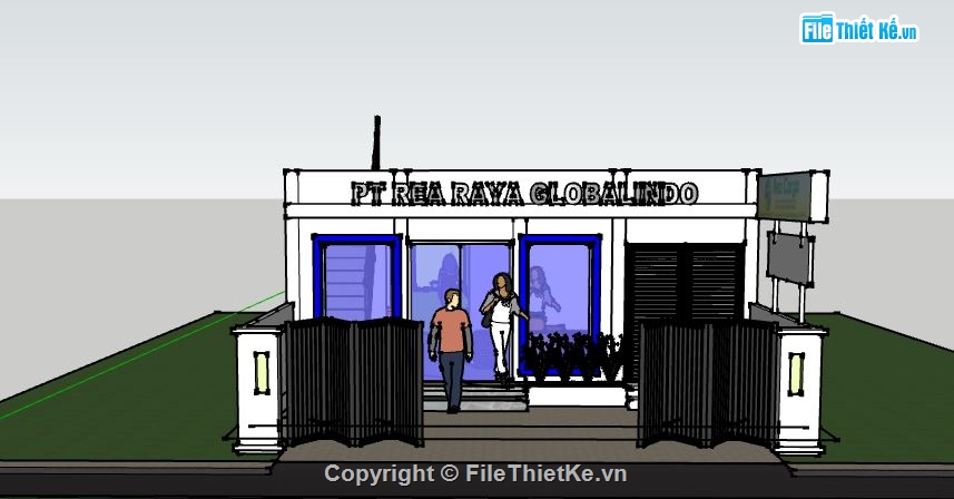 Nhà phố 1 tầng,model su nhà phố 1 tầng,nhà phố 1 tầng file su,sketchup nhà phố 1 tầng,nhà phố 1 tầng sketchup